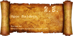 Ugor Baldvin névjegykártya